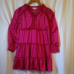 Chelsea & Violet Fuchsia Ruffled Girls Dress.